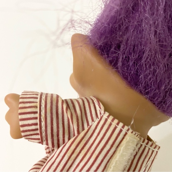 Vintage Ace Novelty Purple Jewel Pajamas Treasure Troll Doll - Picture 11 of 16